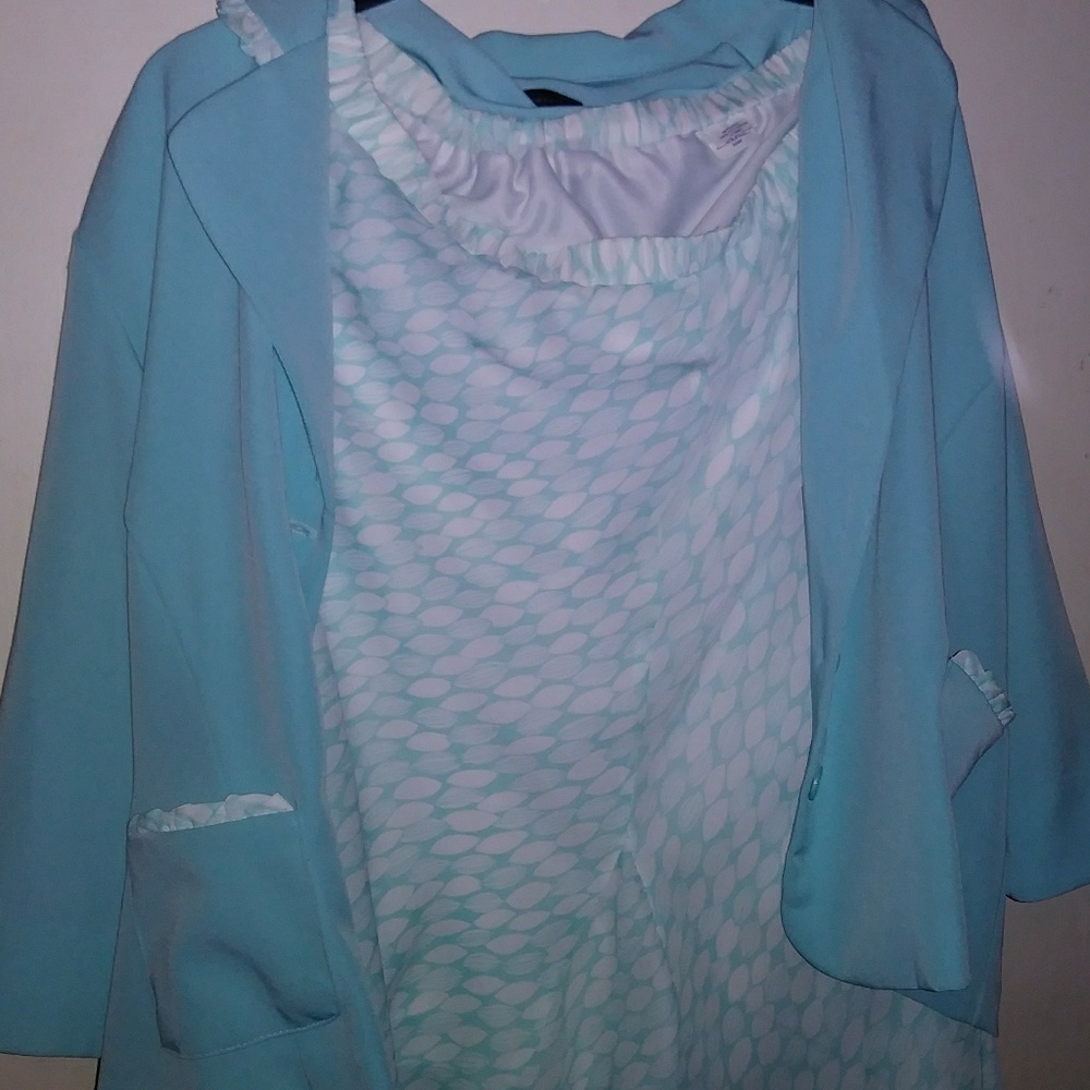 Turquoise Green Business Suit
